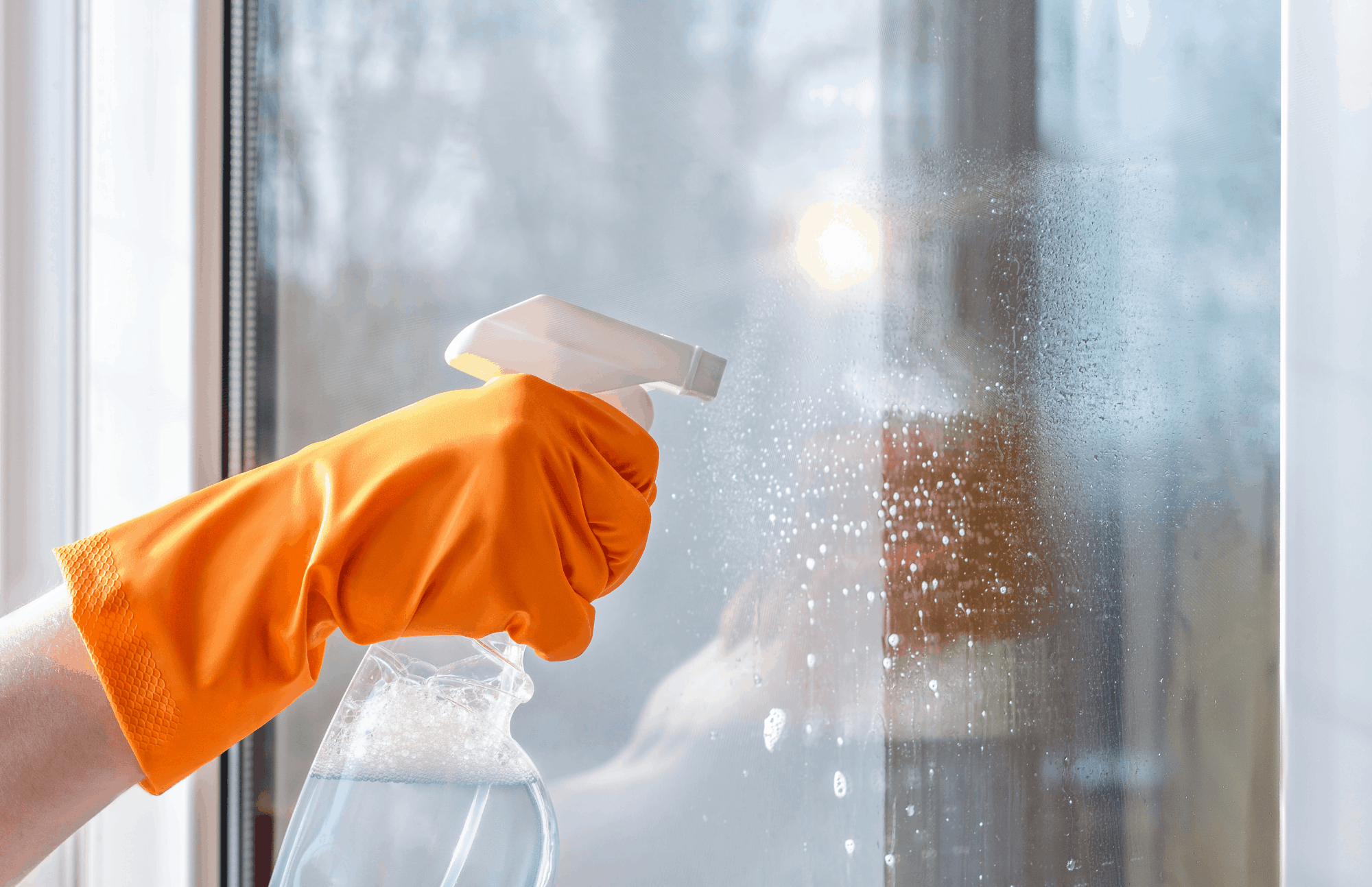 window cleaning by hand